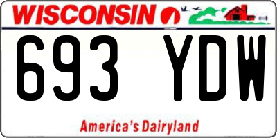 WI license plate 693YDW