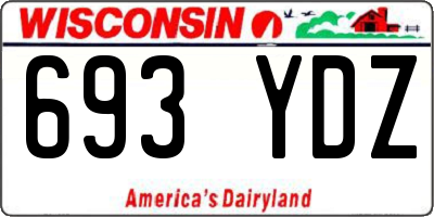 WI license plate 693YDZ