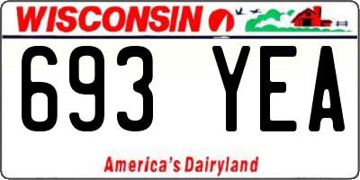WI license plate 693YEA