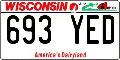 WI license plate 693YED