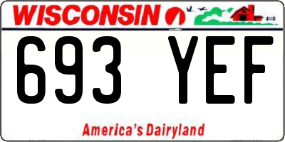 WI license plate 693YEF