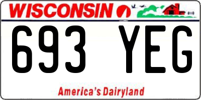 WI license plate 693YEG