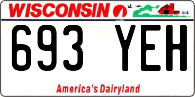 WI license plate 693YEH