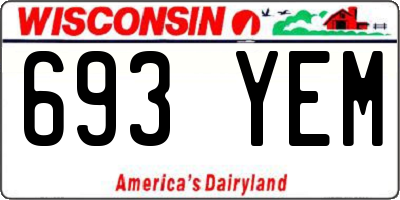 WI license plate 693YEM