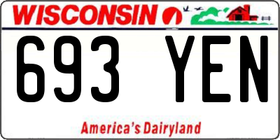WI license plate 693YEN