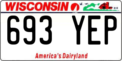 WI license plate 693YEP