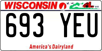 WI license plate 693YEU