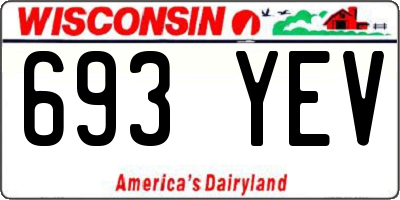 WI license plate 693YEV