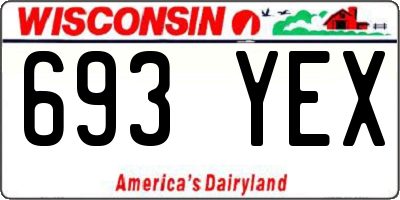 WI license plate 693YEX