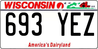WI license plate 693YEZ
