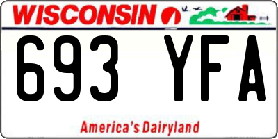 WI license plate 693YFA