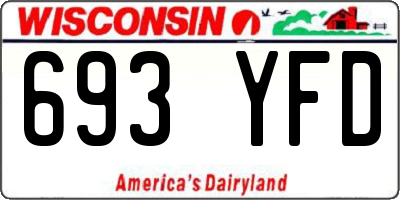 WI license plate 693YFD
