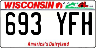 WI license plate 693YFH