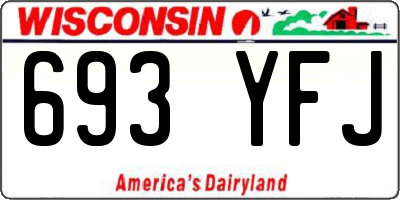 WI license plate 693YFJ