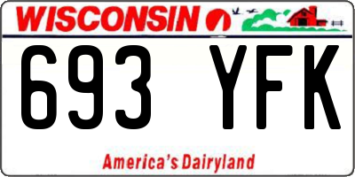 WI license plate 693YFK