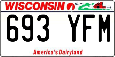 WI license plate 693YFM