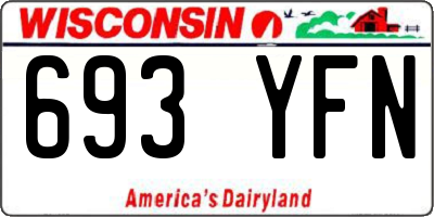 WI license plate 693YFN