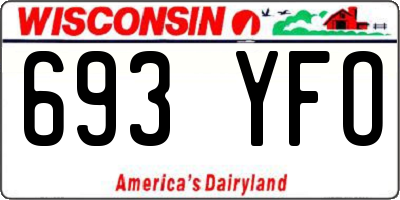 WI license plate 693YFO