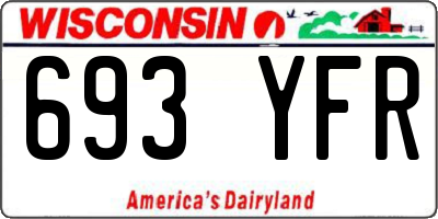 WI license plate 693YFR