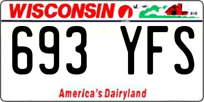 WI license plate 693YFS