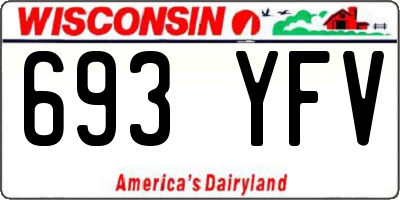WI license plate 693YFV