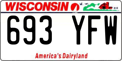 WI license plate 693YFW