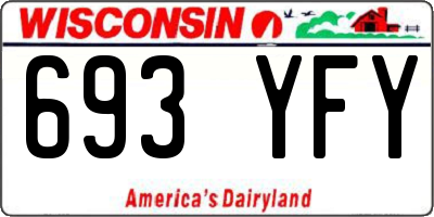 WI license plate 693YFY
