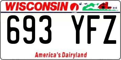 WI license plate 693YFZ