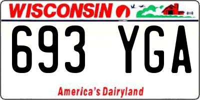 WI license plate 693YGA
