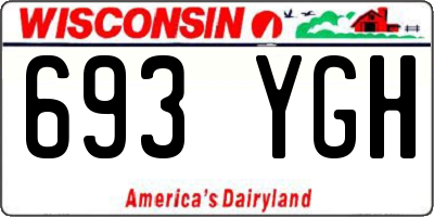WI license plate 693YGH