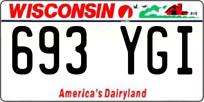WI license plate 693YGI