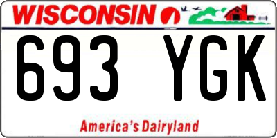 WI license plate 693YGK