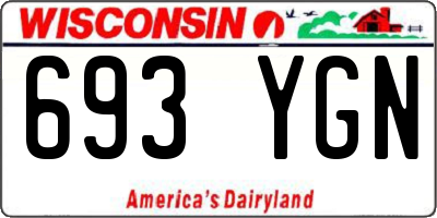 WI license plate 693YGN