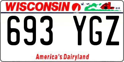 WI license plate 693YGZ