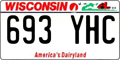 WI license plate 693YHC