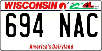 WI license plate 694NAC