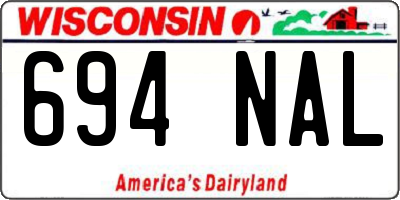 WI license plate 694NAL