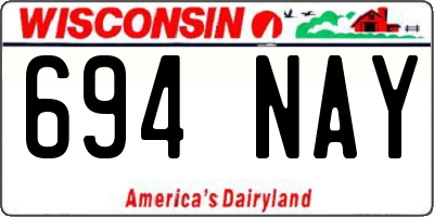 WI license plate 694NAY