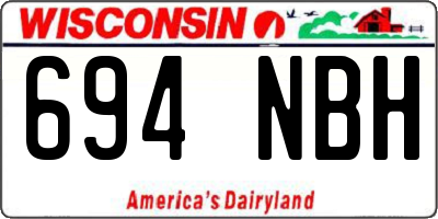 WI license plate 694NBH