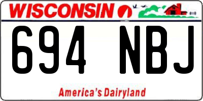 WI license plate 694NBJ
