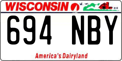 WI license plate 694NBY