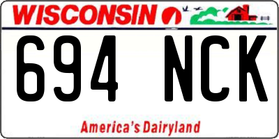 WI license plate 694NCK
