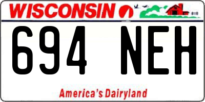 WI license plate 694NEH