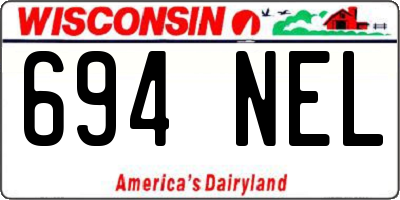 WI license plate 694NEL