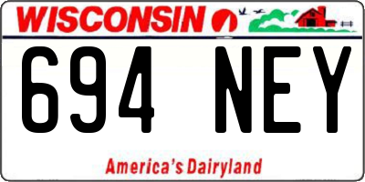 WI license plate 694NEY