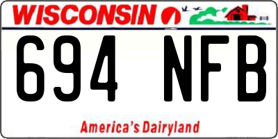 WI license plate 694NFB
