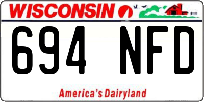 WI license plate 694NFD
