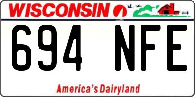 WI license plate 694NFE