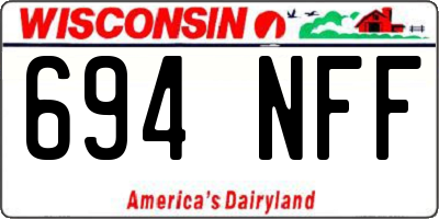 WI license plate 694NFF