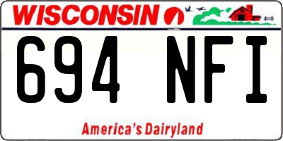 WI license plate 694NFI